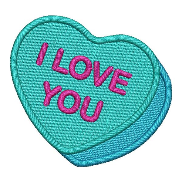 46001301 Heart I Love You Embroidery
